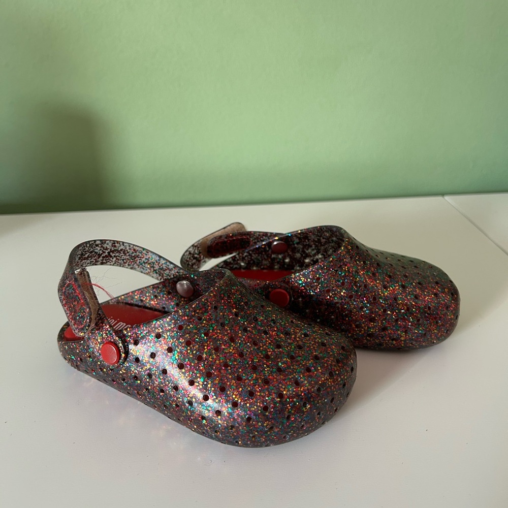 Mini Melissa Furadinha Glitter Baby/Toddler Shoes - Size 7 (US)
